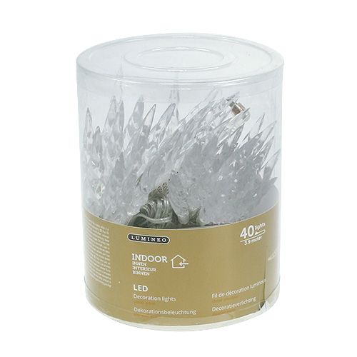 Floristik24 Lichtketting ijspegel 40 leds warm wit 3.9m