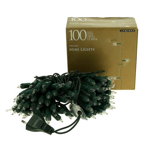 Floristik24 Kerstverlichting mini 100er 15m voor binnen groen / helder