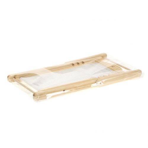 Floristik24 Deco ligstoel grijs-wit H24cm