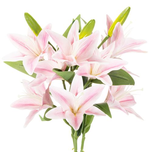 Kunstmatige leliebloem, bloem met steel, decoratie, 68 cm, 3 stuks | Floristik24.nl