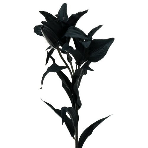 Kunstbloem lelie zwart 84cm