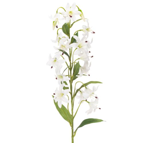 Kunstmatige witte lelie met lange bloemtak, decoratief, 80 cm