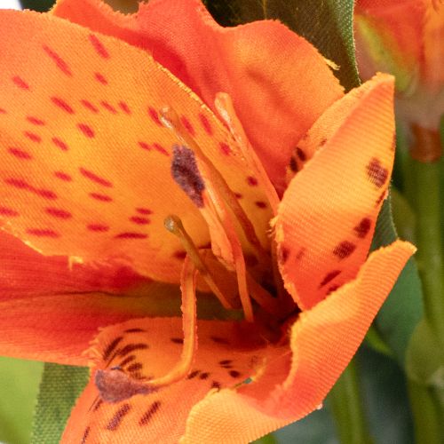 Kunstmatige oranje Alstroemeria-bloem, kunstmatige boeketdecoratie, 75 cm, 3 stuks | Floristik24.nl