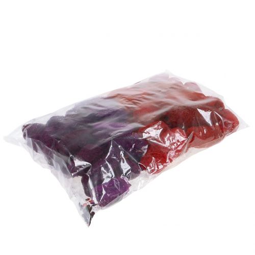 Floristik24 Loofah assorti paars, wijnrood 9cm – 12cm 50 st
