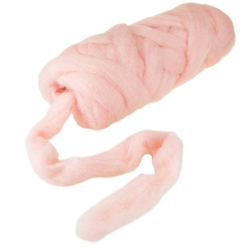 Artikel Lunte Roze Wol Lunte Natuurlijke Wol Waterdicht Kleurvast 5cm 10m