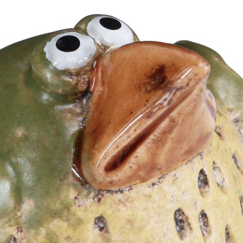 Floristik24 Grappige vogel keramiek decoratie lentegroen 9×7,5×6,5cm 3 st