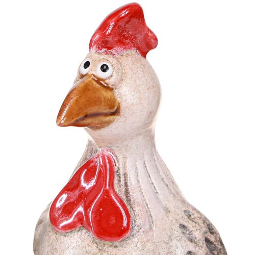 Artikel Grappige kip keramiek decoratie keramiek kip Pasen 13,5cm 2 st