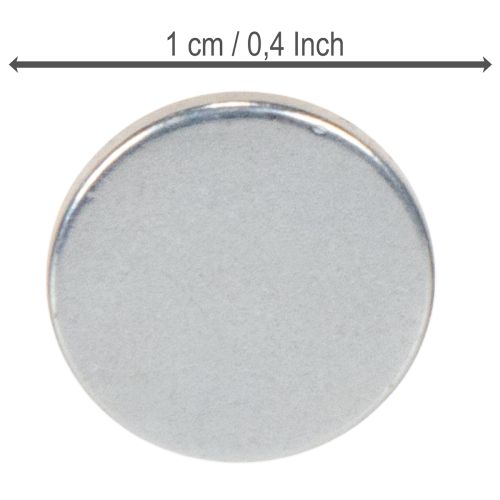Ronde magnetische schijf voor kaarsenstandaards en metalen schalen, 1 cm, 20 stuks | Floristik24.nl
