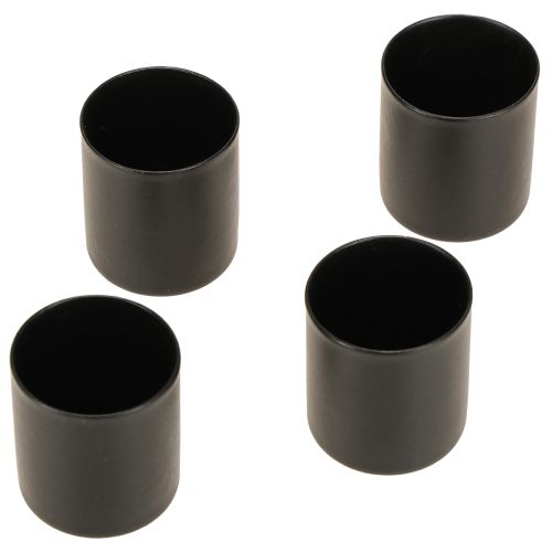 Artikel Magnetische kaarsenhouder, zwart metaal, H3cm, 4 stuks