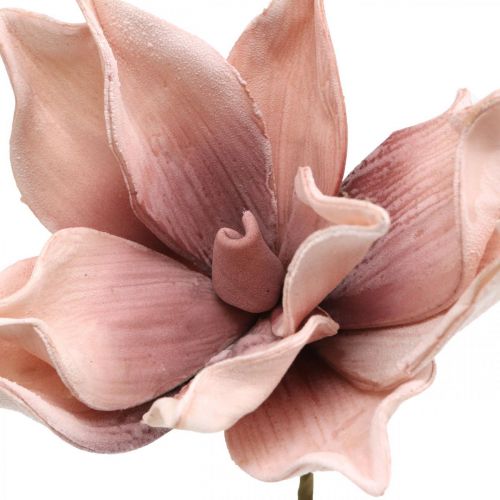 Floristik24 Magnolia kunstbloem oud roze foam bloem Ø10cm 6st