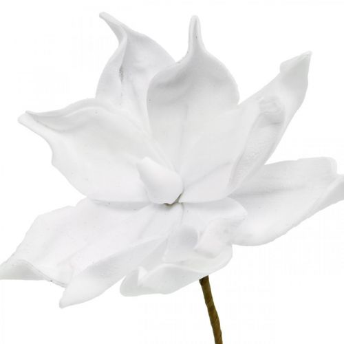 Floristik24 Magnolia kunstbloem wit op een stokje Ø10cm Foam 6st