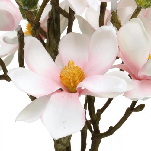 Floristik24 Magnolia kunsttakken Roze kunstbloemen H40cm 4st in bos