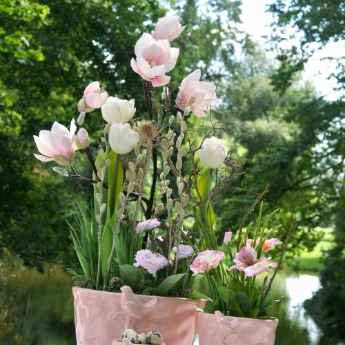 Floristik24 Magnolia tak roze kunstmatige magnolia zijden bloemen