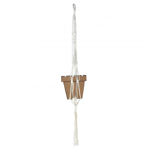 Artikel Macramé hangmand voor pot Ø18–19cm crème H85cm