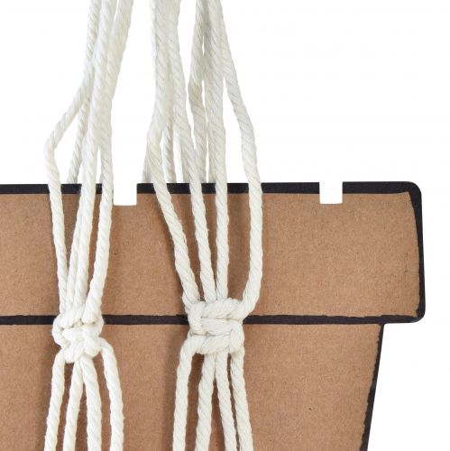 Artikel Macramé hangmand voor pot Ø18-19cm crème H85cm