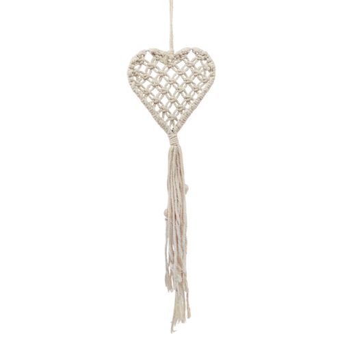 Artikel Macramé decoratieve hanger decoratieve hanger hart 17×65cm