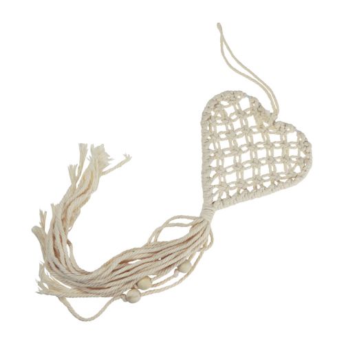 Artikel Macramé decoratieve hanger decoratieve hanger hart 17×65cm