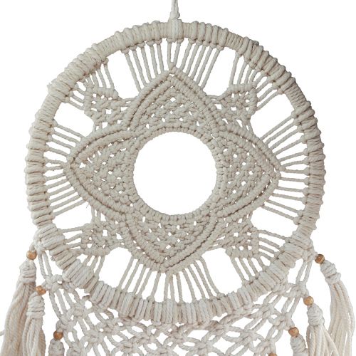 Artikel Macrame dromenvanger crème wanddecoratie 29×72cm