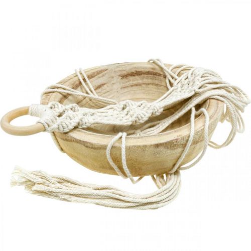 Artikel Macrame hangende mand in boho-stijl decoratieve schaal Ø23cm H90cm
