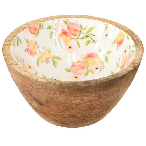 Artikel Mangohouten sierschaal, perzikhouten schaal, diameter 12,5 cm, 2 stuks