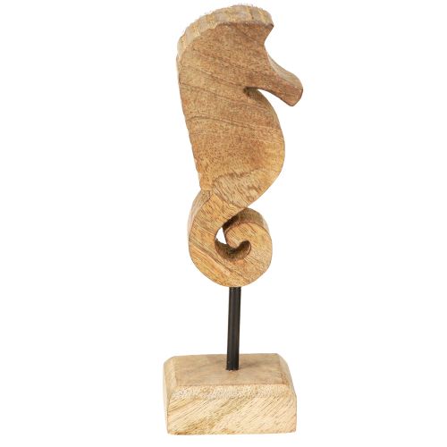 Artikel Mangohouten decoratie zeepaardje met parels tafeldecoratie maritiem 20cm