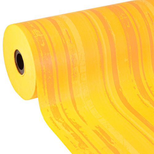 Manchetpapier bloemenpapier geel oranje 37,5cm 100m