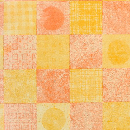 Floristik24 Boordpapier 37,5cm 100m geruit oranje