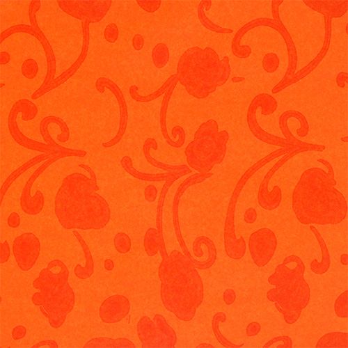 Floristik24 Boordpapier oranje met patroon 25cm 100m