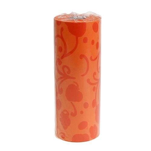 Floristik24 Boordpapier oranje met patroon 25cm 100m