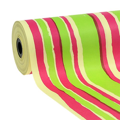 Floristik24 Manchetpapier 25cm strepenpatroon 100m