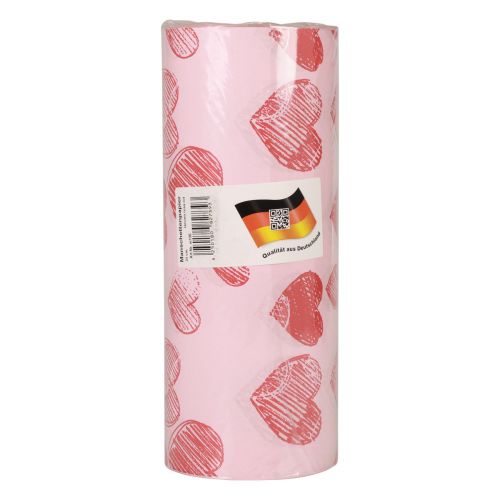 Artikel Cuffpapier vloeipapier roze harten 25cm 100m