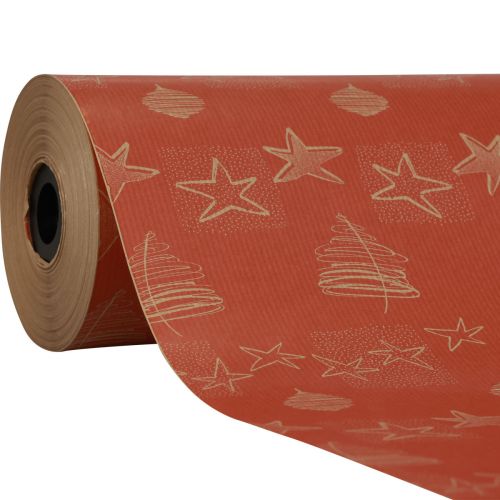 Floristik24 Cuffpapier vloeipapier rood sterrenpapier 25cm 100m