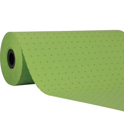 Floristik24 Manchetpapier vloeipapier groene stippen 25cm 100m