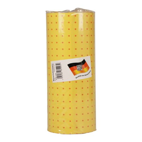 Floristik24 Manchetpapier vloeipapier gele stippen 25cm 100m