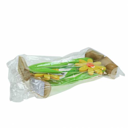 Floristik24 Vilt bloem geel 27cm 4st
