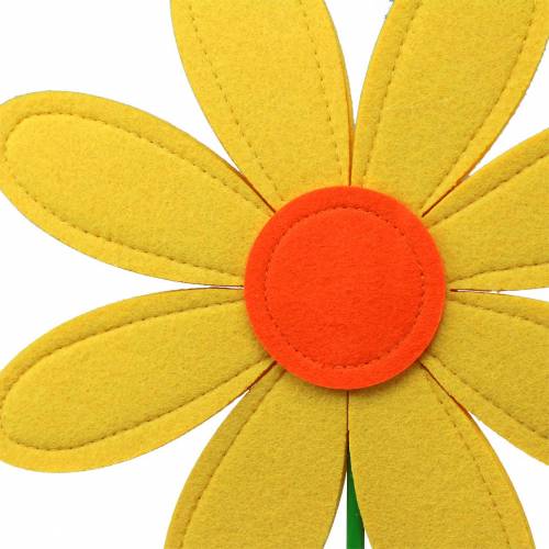 Artikel Vilten bloem geel, oranje, groen Ø25.5cm x H68cm etalage decoratie