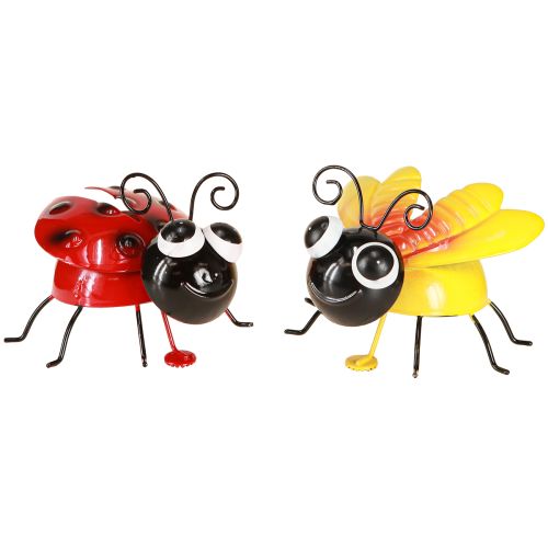 Artikel Lieveheersbeestje Bij Metalen Decoratie met Magneet Assorti 9,5cm 2st