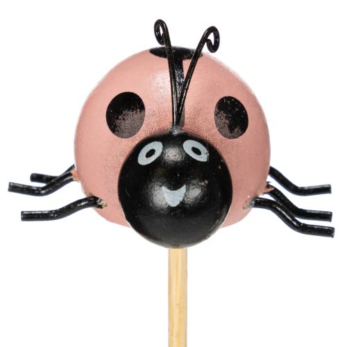 Artikel Decoratieve lieveheersbeestjesfiguurtjes voor bloempotten en bloemstukken voor de lente, 32 cm, 16 stuks