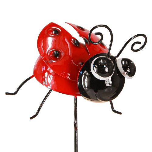 Artikel Lieveheersbeestje en Bij met Stok Tuindecoratie Metaal 46cm 2st