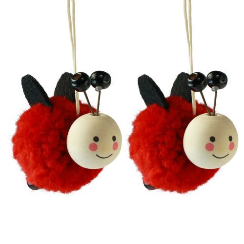 Floristik24 Lieveheersbeestje decoratie lieveheersbeestje hanger 5,5cm 9 st