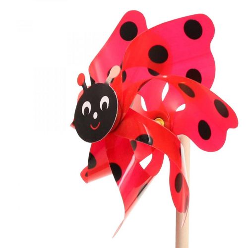 Floristik24 Lieveheersbeestje tuindecoratie molen rood Ø16,5cm