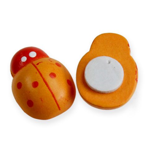 Floristik24 Houten lieveheersbeestjes om te lijmen 2cm diverse kleuren. 220 stuks