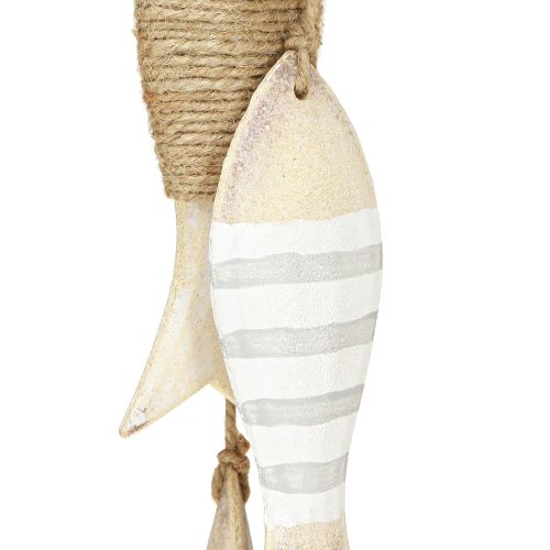 Artikel Maritieme decoratiehanger met 6 houten vissen om op te hangen 88cm