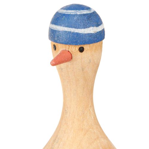 Artikel Maritieme decoratieve meeuwen van hout blauw donkerblauw H14cm 6 st