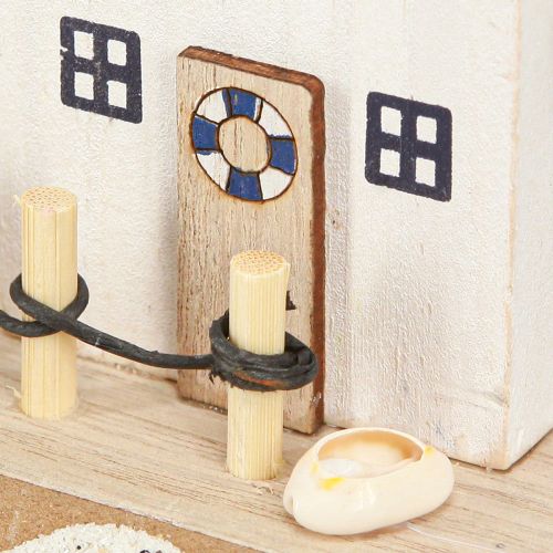 Artikel Maritieme decoratie strandhuis schelpen natuurlijk blauw H12cm 4st