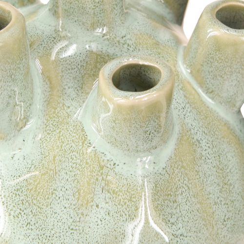 Artikel Maritieme Decoratie Vaas Koraal Optiek Lichtgroen Ø11.5cm H10cm