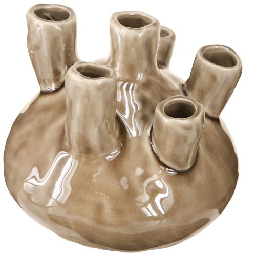 Floristik24 Maritieme Vaas Decoratie Koraal Design Bruin Ø14.5cm H14cm