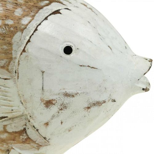 Floristik24 Maritieme decoratie vis hout houten vis shabby chic 28×15cm
