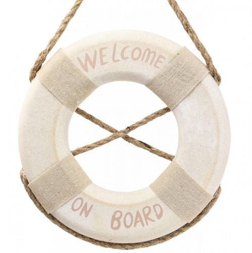 Floristik24 Maritiem Deco Reddingsboei Deco &quot;Welkom aan boord&quot; Ø22cm