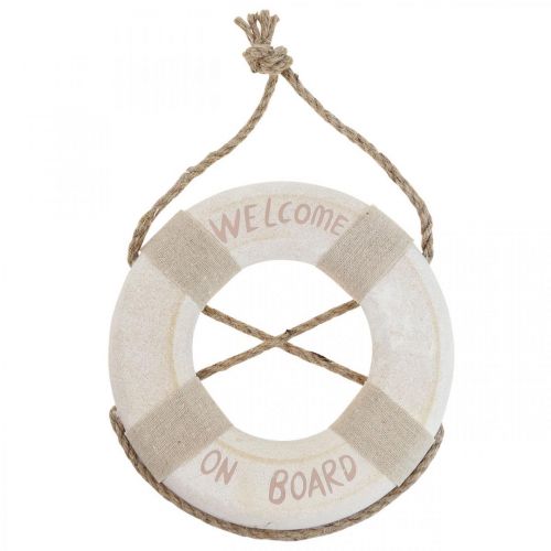 Floristik24 Maritiem Deco Reddingsboei Deco &quot;Welkom aan boord&quot; Ø22cm